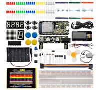 KEYESTUDIO Kit básico de inicio para placa de desarrollo WiFi ESP32 ESP-32S ESP32-WROOM-32, tutorial MicroPython compatible con Arduino C Language Programming Kit para principiantes
