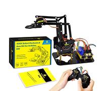 KEYESTUDIO Kit de Modelo de Robot DIY 4-DOF Robot Arm con Mango Kit de Brazo robótico programable de 4 Ejes Compatible con Arduino IDE