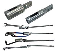 Keyfit Tools Big Bertha BREACHER STUBBY Super Leverage Breaker Bar 1/2" I.D & 1" I.D. (Juego de 2 piezas) Wrench Extender/Extension for Ratchets Pliers Wrenches Up to 4 Feet of Nut Busting Power