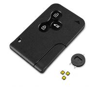 KEYFIX Carcasa Tarjeta Compatible con Renault Megane 2 Scenic 2 Grand Scenic 2 | Kit Reparación 3 Botones con Bobina, Pulsadores y Espadín