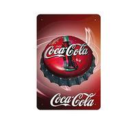 KEYGAMER Cartel de lata de metal de Coca Cola, placa vintage para garaje, bar, decoración de pared del hogar, 20,3 x 30,5 cm