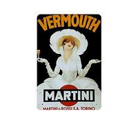 KEYGAMER Old Poster - Cartel de metal para Martini, vermut, placa vintage, para garaje, bar, decoración de pared del hogar, 20,3 x 30,5 cm