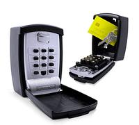 KeyGuard SL-590 - Caja de bloqueo de pared con botón perforador, acabado negro