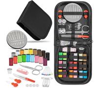 KEYHOT Costurero Viaje, 74Pcs Kit Kit Costura para la Abuela Mamá Viajera Principiante, Pequeño Completos Contiene Agujas Hilo Tijeras Medida Cinta Dedal etc