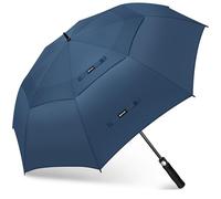 KEYHOT Paraguas Grande de Golf M Automático a Prueba de Viento, Fuerte Gran Tamaño con Doble Toldo para Hombres y Mujeres (Azul zafiro)