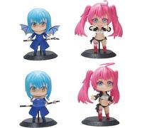 Keyhvao 4 figuras de Rimuru Tempest y Milim Nava, modelo de figuras de anime, bonita decoración, material de PVC, regalos para escritorio, aficionados, unisex