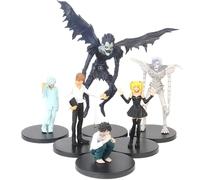 Keyhvao 6 figuras de anime de Death Note Light Yagami, L, Ryuuku, estatua de modelo genial para decoración de coche, material de PVC, regalos para fans y amigos