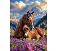 KEYIFA 5D Diamond Painting Kit Completo, Caballo Cristal Lienzo Foto Pintura Diamante para Adultos, Diamond Painting Art con Accesorios DecoracióN De Pared Hogar 30x40cm