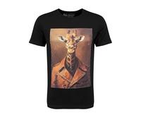 KEYLARGO Klsmart Giraffe Round Camiseta, Negro (1100), XL Hombres