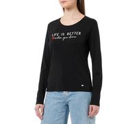 KEYLARGO Life Round Camiseta, Negro (1100), L Mujeres