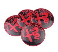 KEYLEON 4 Piezas Tapacubos Centrales Llantas Adhesivo para Alfa Romeo Mito Giulia Giulietta 147 155 156 159 Stelvio 56MM, Llantas Tapacubos Decoración de Llantas de Automóvil,Silver