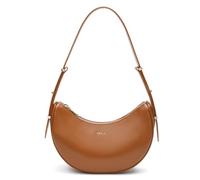 Keyli Small Shoulder Bag for Women Waterproof Leather Crescent Crossbody Bags for Girl Fashionable Casual Hobo Purses Designer polene Bags Soft Cute Shoulder Purse with Adjustable Strap Brown