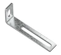 Keymet - 10 fijaciones de pared basculante para armarios (78 x 32 x 15 x 2 mm) - Plata galvanizada, 100% acero - Fijación de pared antivuelco - Gancho de almacenamiento minimalista
