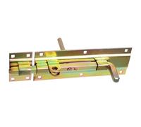 KeyMet Cerrojo amarillo de acero galvanizado para puerta, 290 x 14 mm, ambidiestro, con candado