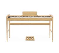 Keynote Piano Digital 88 Teclas Contrapesadas - Teclado con Acción de Martillo - Piano Vertical para el Hogar con 3 Pedales y Bluetooth - Madera