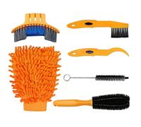 keynoyin Limpiador de cadena de bicicleta, herramienta de mantenimiento de piezas de bicicleta de montaña, juego de seis piezas