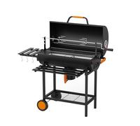 KEYO GRILL 29 Pulgadas Parrilla De Carbón-537 Sq In, Parrilla Barbacoa En Forma De Barril con Asador De Acero Inoxidable y Bandeja De Carbón Central, para Jardín, Cobertizo, Patio
