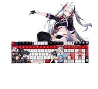 KEYOTIM Juego de teclas de computadora PBT Dye Upgrade 108 con extractor para teclado mecánico Cherry Mx Gateron Kailh Switch, serie anime japonés, tapa de teclas de gama alta, limitada (Azur Lane
