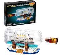 Keyoung Allupal Titanic Ship in a Bottle Creator Expert Building Kit, Collectible Display Model Set, Creative Gift Toy for Adults and Teens Age 14+ (1000 piezas)