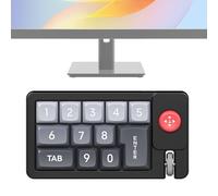 Keypad programable, RGB Mechanical Number Pad,5,39 x 2,95 x 1,5 pulgadas Single-Handed Wired Keyboard, Hot-Swappable Switches, Built-in Joystick Control for PC, Typing Setup
