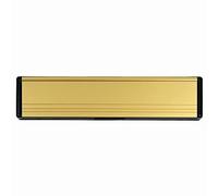 keypak 12inch-Letterbox Buzón para Puerta, Negro/Oro Pulido, 20-40mm