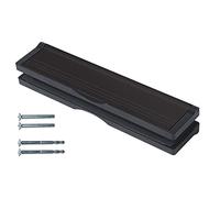 Keypak Buzón de Puerta de 30,6 cm, se Adapta a Puertas de 40 a 80 mm, Solapa antipresión, Cepillo Interno para burlos, buzón Ajustable para Puertas de Madera compuesta de UPVC (Negro/Negro)