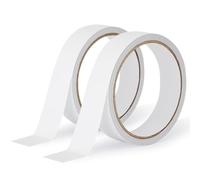 KEYRI 2 Rollos Cinta Doble Cara Extrafuerte, 18mm X 10m Cinta Autoadhesiva Doble Cara Extrafuerte Transparente de Doble Cara Cinta de Montaje para Pósters Fotos Alfombras Fiesta Suelos (2)