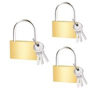 KEYRI 3 Piezas Candado con Llave, Candado de Seguridad Portátil Candado Taquilla Gimnasio Candado Pequeño Candado Maleta Viaje para Taquillas Candados Bicicletas Garajes Puertas y Ventanas