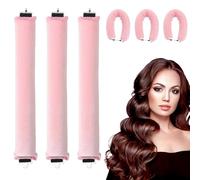 KEYRI 3 Piezas Rizador Pelo Sin Calor Heatless Hair Curlers DIY Persona Perezosa Rizador de Pelo Sin Calor Diadema Rizador de Pelo Rulos para Rizar con Gancho Rulos Seda Rulos Pelo para Dormir