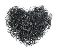KEYRI 3000 Piezas Coleteros Elásticos Mini Gomas del Pelo para Niña Pequeñas Gomas Elasticas Coletas para Hacer Trencitas Cintas de Trenzado Trenzas Peinado de Boda y Más (Negro)