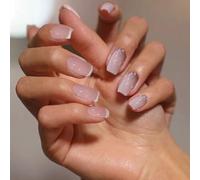 KEYRI 48 Piezas Francesas Pegamento Uñas Postizas Elegantes Uñas Postizas para arte uñas DIY Rosa Desnudo Uñas Press on Duraderas Uñas Postizas Cortas para Mujeres y Niñas (Transparente, 12 Tamaños)