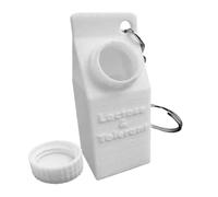 Keyriing - Pastillero con llavero. Organizador de píldoras, organizador de píldoras pequeño, estuche creativo para medicina, llavero de caja de leche, accesorios bonitos, organizador de pastillas