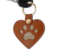 Keyring Charm - Cat Paw Keychain, Leather Fashion Pet Hair Memory Keepsake, Pets Hair Keepsake Keychains | Souvenir Key Chains For Girlfriend Wife Sister Daughter Teens Girls Family Friends Coworkers