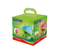 Keyroad Afilador de lápices eléctrico con sacapuntas eléctrico, 1 pieza para jardín de infantes, preescolar y escuela, KR971783, azul/rosa (surtido)