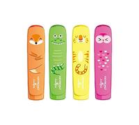 Keyroad Fluo Jungle KR972176 - Subrayadores de texto, 4 unidades, amarillo, naranja, rosa, verde, tinta no tóxica, para niños en la escuela, ancho de línea de 1-5 mm