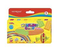 KeyRoad Plastilina de plastilina NEON/6 unidades de 30 gramos/para niños/mezcla de colores/ideal para su uso en escuelas, guarderías y salas de arte/seguro para niños no tóxico