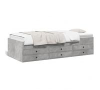 Keyroto Sofá cama con cajones gris cemento 90 x 200 cm multicapa sofá cama sofá cama barato sofás cama baratos sofás cama sofá cama sofá cama sofá cama sofá