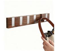 Keys Holder On Wall - Towel Hooks | Key Rack | No-Drill Self-Adhesive Design, Wood Grain Piano Key Style, Heavy-Duty PET ABS, Multifunctional For Bags Robes, For Entryway Kitchen Bathroom Bedroom Clos