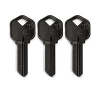 KeySmart AirKey - Llaves de Aluminio Ultraligeras (Paquete de 3, KW1, Negro)