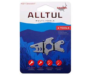 KeySmart AllTul Multiherramienta Shark - Multiherramienta 4 en 1 con abrebotellas, llave, cabezal Philips y cabezal plano…