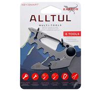 KeySmart AllTul Multiherramientas Raptor - Multiherramienta 6 en 1 con abrebotellas, llave, cabezal Philips, cabezal plano, mosquetón y cortador de acero