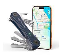 KeySmart iPro - Localizador de llaves con sonido, llavero compatible con Apple Find My App, organizador de llaves, rastreador compacto sin desorden, regalos tecnológicos para hombres (hasta 14 llaves