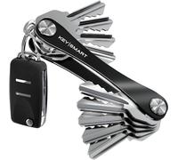 KeySmart - Organizador compacto para llaves y llaveros con paquete de expansión, 14 llaves, desconexión rápida y abrebotellas (negro)