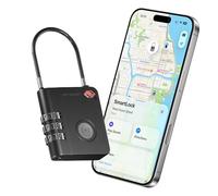 KeySmart SmartLock - Candado inteligente con rastreador, aprobado por la TSA, compatible con Apple Find My, GPS Bluetooth, batería reemplazable no recargable (Pack de 1)