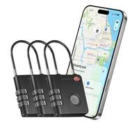 KeySmart SmartLock - Candado Inteligente con rastreador, Aprobado por la TSA, Compatible con Apple Find My, GPS Bluetooth, batería reemplazable no Recargable (Pack de 3)