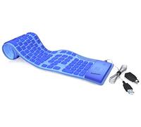 KeySonic ACK-109BL, USB+PS/2, QWERTZ, 1.5 m, 490 x 137 x 15 mm, 320 g, 0 - 60 °C (teclado QWERTZ) [importado de Alemania]