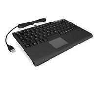 KeySonic ACK-540U+ USB QWERTY Inglés del Reino Unido Negro - Teclado (Mini, Alámbrico, USB, Interruptor de Membrana, QWERTY, Negro)