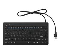 Keysonic KSK-3230IN (US) Teclado USB Inglés de EE. UU., QWERTY Negro Membrana de Silicona, Resistente al Agua (IPX7)