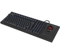 KeySonic KSK-8202ELU-T (UK) Teclado mecánico de tamaño completo con gran trackball, disposición QWERTY UK, H