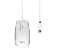 KeySonic KSM-3020M-W - Ratón (Ambidextro, USB, Blanco)